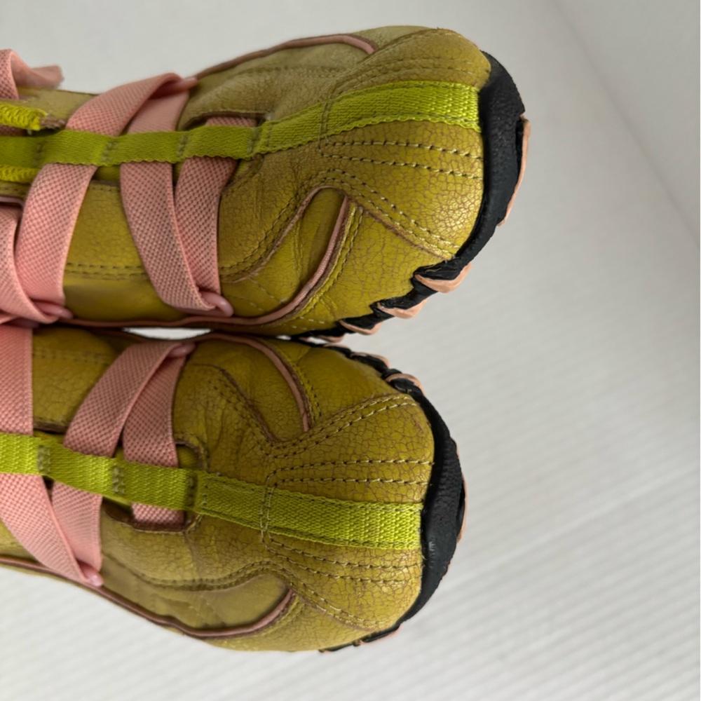 Vintage Diesel Leather Active Strap Green & Pink Shoes Women Size 6 - Picture 8 of 8